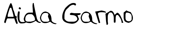 Aida Garmo font preview
